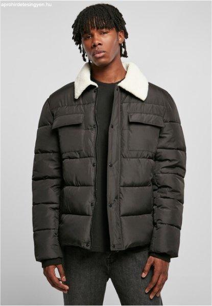 Urban Classics Sherpa Collar Padded Shirt Jacket black