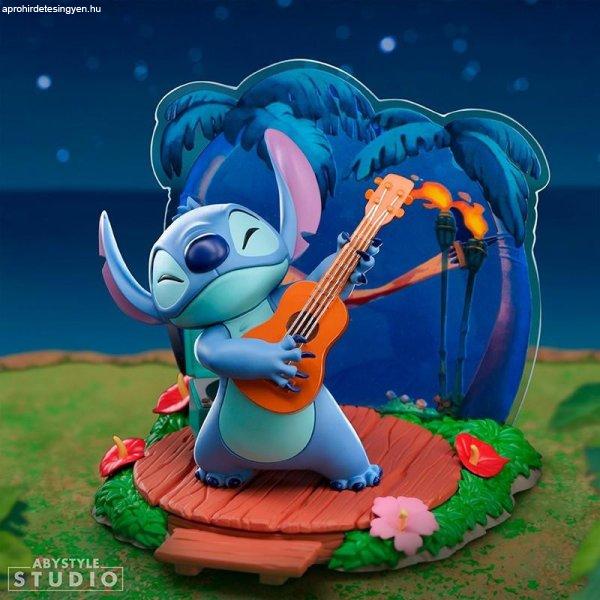 Disney figura Stitch gitárral (magasság: 10 cm)