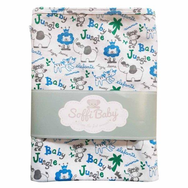 Soffi Baby takaró pamut dupla baby jungle 75x100cm