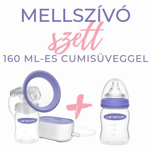 Lansinoh 2 fázisú kompakt elektromos mellszívó 160ml cumisüveggel és
mintacsomaggal szettben