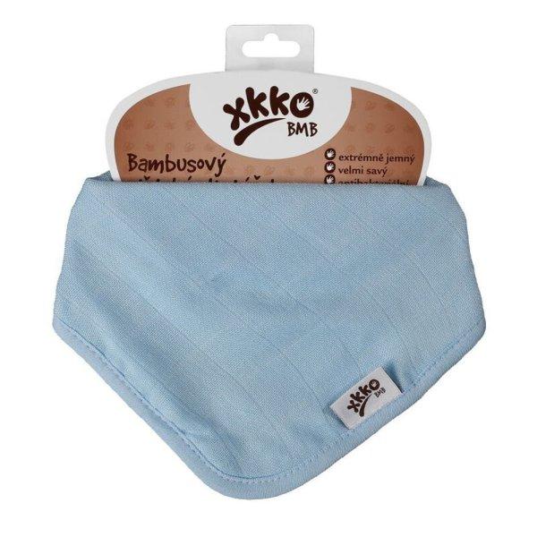 Xkko nyálkendő patentos bambusz Baby Blue BMBBND045