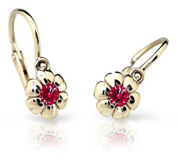 Cutie Jewellery Gyermek sárga arany fülbevaló C2151-10-X-1 piros