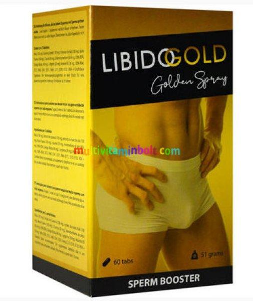 LIBIDO GOLD GOLDEN SPRAY - 60 db tabletta, Spermanövelő, mennyiség növelő
Férfiaknak