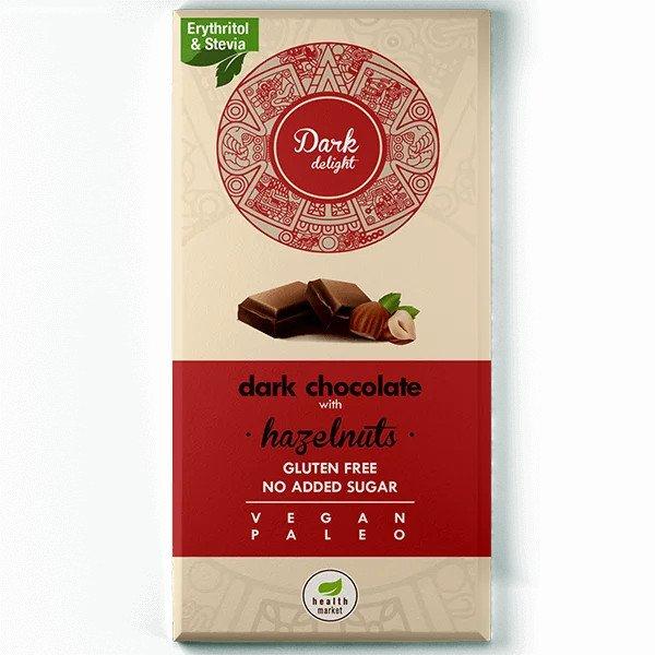 Health Market Dark Delight egész mogyorós 80g