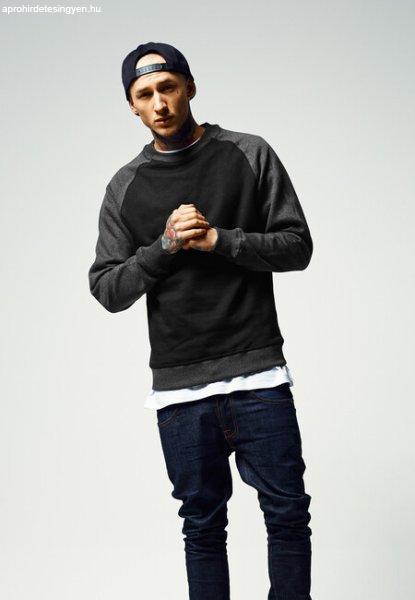 Urban Classics 2-tone Raglan Crewneck blk/cha