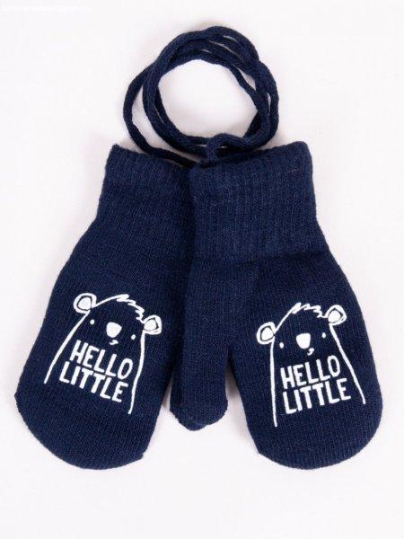 Yo!club téli kesztyű 12 cm - sötétkék/"Hello Little"