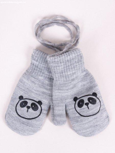 Yo!club téli kesztyű 12 cm - szürke/panda