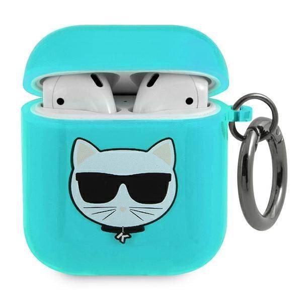 Karl Lagerfeld KLA2UCHFL AirPods 1/2 tok kék Choupette