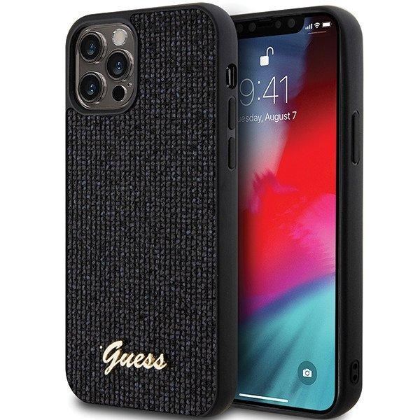 Guess GUHCP12MPMSDGSK iPhone 12/12 Pro 6.1" fekete keménytok Disco Metal
Script