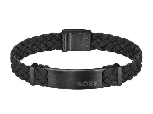 Hugo Boss Divatos férfi velúr karkötő Dylan 1580608 17,5 cm