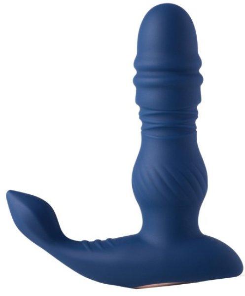 JADEN-Thrusting Prostate Massager Vibrating Butt Plug Anal Sex Toy Blue