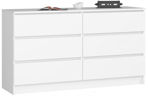 Komód - Akord Furniture K140-6 - fehér