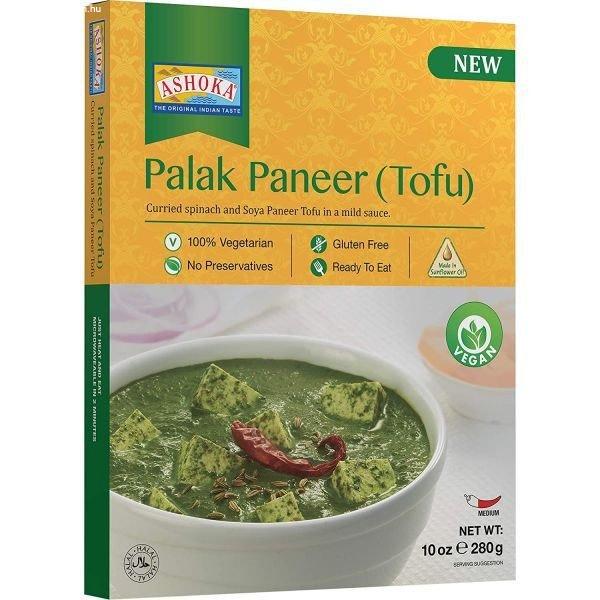 Ashoka palak paneer indiai spenótcurry friss tofuval közepesen fűszeres
szószban 280 g