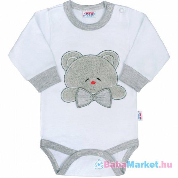 Luxus baba hosszú ujjú body New Baby Honey Bear 3D - 86 (12-18 h)