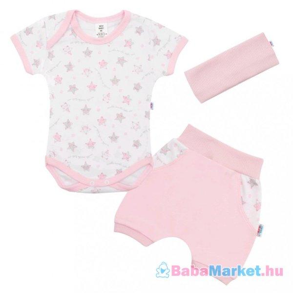 3-részes nyári pamut együttes New Baby Perfect Summer rózsaszín - 92 (18-24
h)