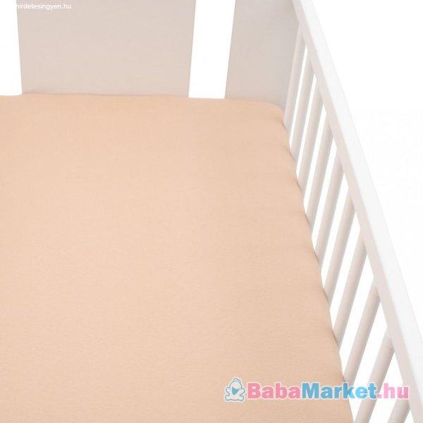 Jersey lepedő kiságyba New Baby 120x60 bézs