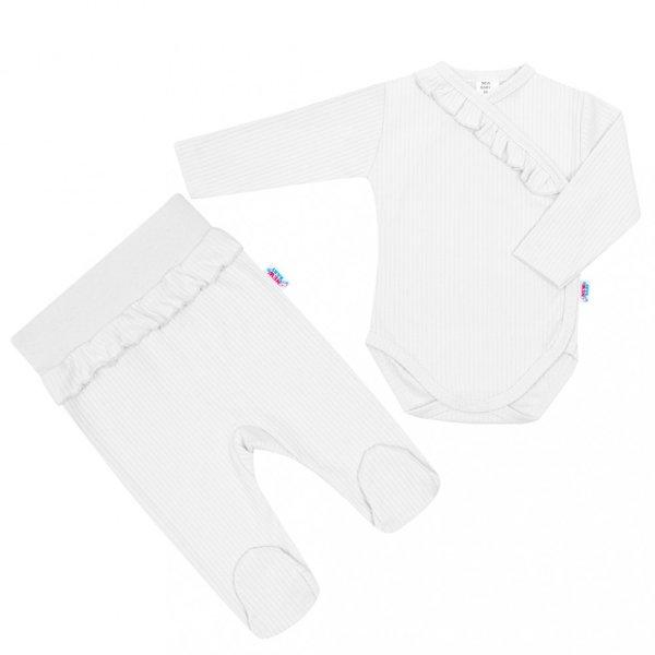 2-részes baba együttes New Baby Stripes fehér 80 (9-12 h)