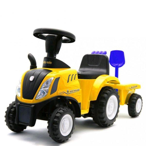 Gyerek jármű traktor utánfutóval és szerszámokkal Baby Mix New Holland
sárga