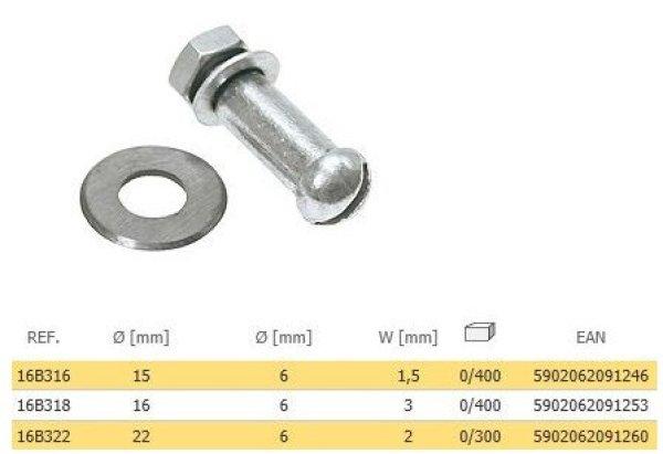 TOPEX csempevágókerék 16B322 22 x6x2 mm