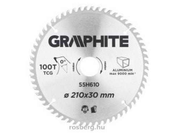 GRAPHITE körfűrészlap 210x30 3,2/2,2 Z80 ALU 55H610 (3 db
szűkítőgyűrűvel 20, 25.4, 16-ra)