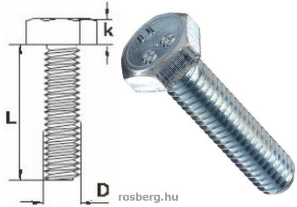 Hatlapfejű TM. csavar M 8x 35 HORG. /200db a rend.egység /