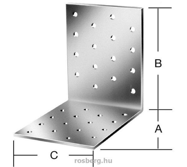 VORMANN derékszögű lemez 40x40x60 mm (50 db/csomag) 2,5 mm 70934 