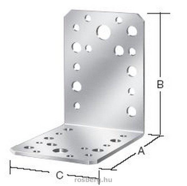 VORMANN derékszögű lemez 70x70x55 mm (50db/csomag) 70924