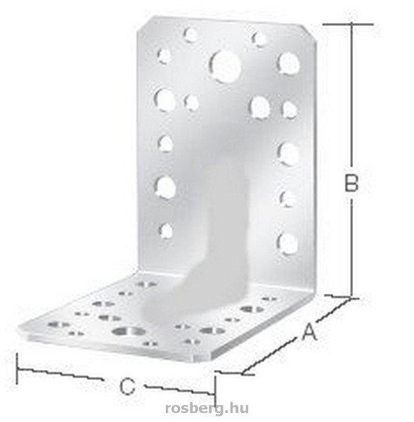 VORMANN derékszögű lemez 70x70x55 mm (50db/csomag) ER?SÍTETT 2,5mm 70931 