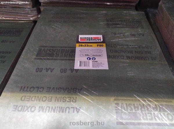 Csiszolóvászon KONNER s90 a4 P 80 / 50 db aluoxide 280x230 mm