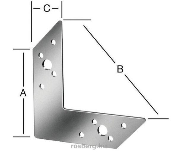 VORMANN szeglemez 109x109x30 mm (20 db/csomag) 71003 