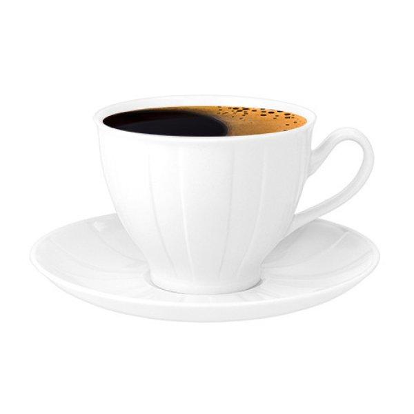 Kávéscsésze + alj, 25 cl, Rotberg Porcelain Oslo, fehér porcelán, 6 darabos
készlet
