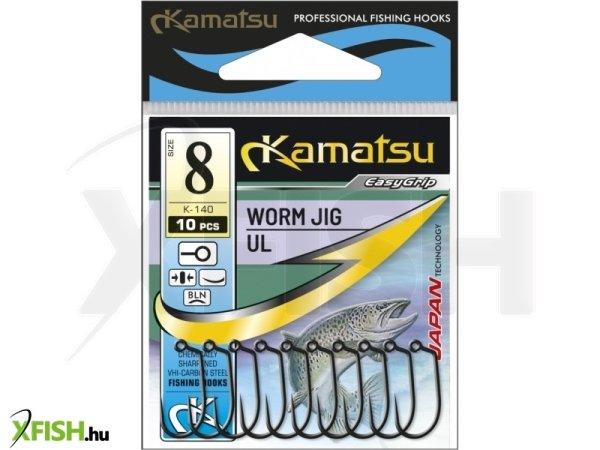 Kamatsu Worm Jig Ul 12 Blnr Rablóhalas Horog Black Nickel 10 db/csomag