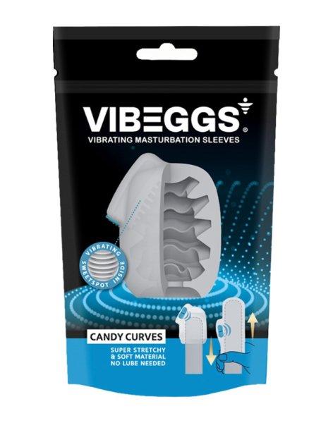  VIBEGGS - Candy Curves - Vibrating Masturbation Sleeve - White 