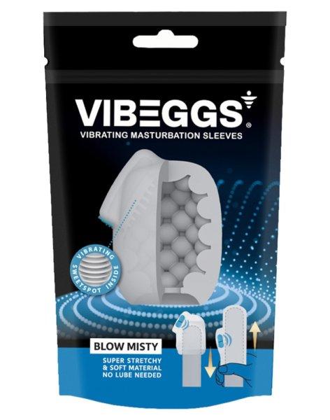  VIBEGGS - Blow Misty - Vibrating Masturbation Sleeve - White 