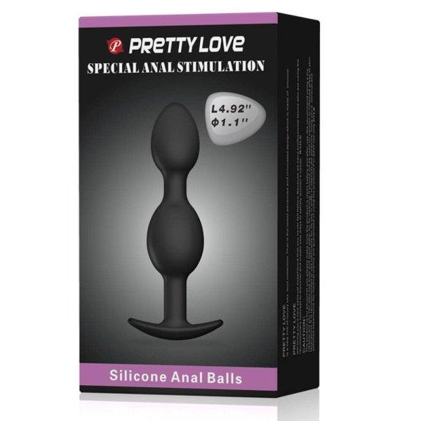  Pretty Love Heavy Balls Silicone Butt Plug 3 