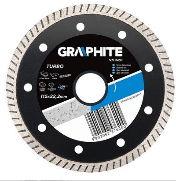 GRAPHITE gyémántvágó 125 mm TURBO VÉKONY 57H621 