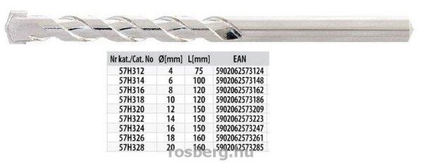 GRAPHITE betonfúró 10X120MM 57H318 