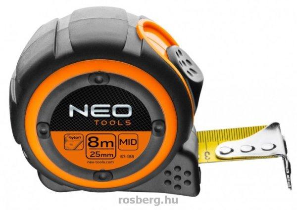 NEO mérőszalag 8M x 25 MM, MÁGNESES 67-188 
