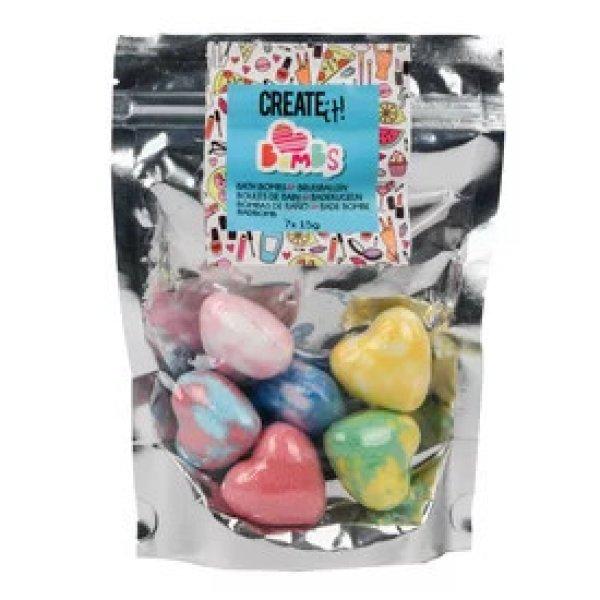 Create it! Szív alakú mini fürdőbomba 7 db /cs