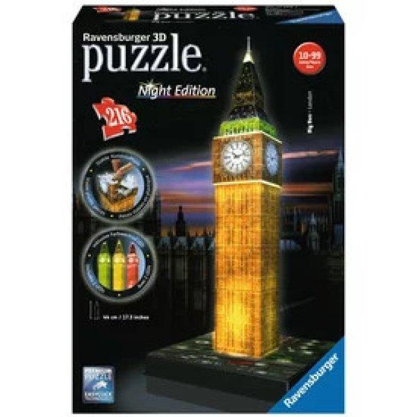 Big Ben 216 darabos 3D puzzle fénnyel