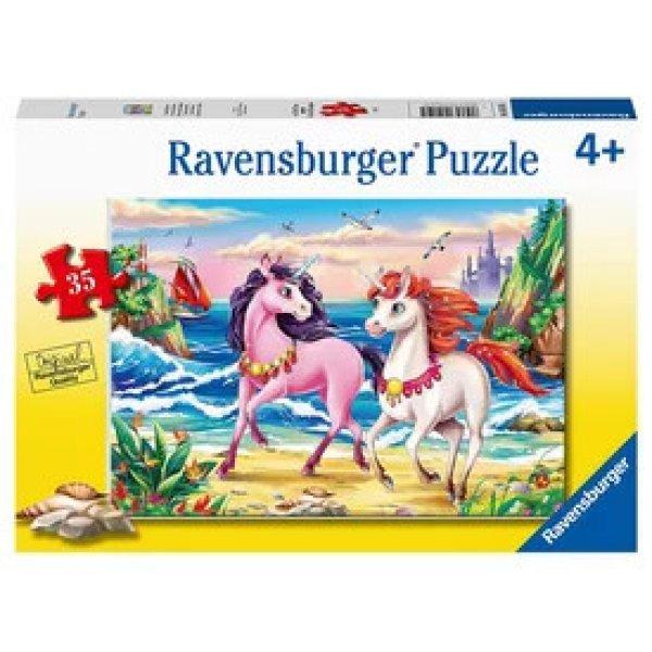 Puzzle 35 db - Tengerparti unikornis