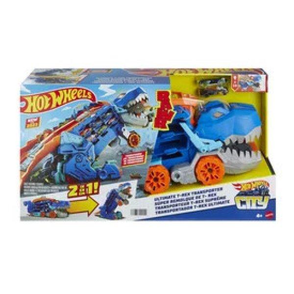 Hot wheels city átalakítható ultimate autószállító t-rex