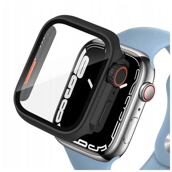 Tech-Protect tok DEFENSE 360 Fekete / Narancs színű, Apple Watch 45mm
készülékhez