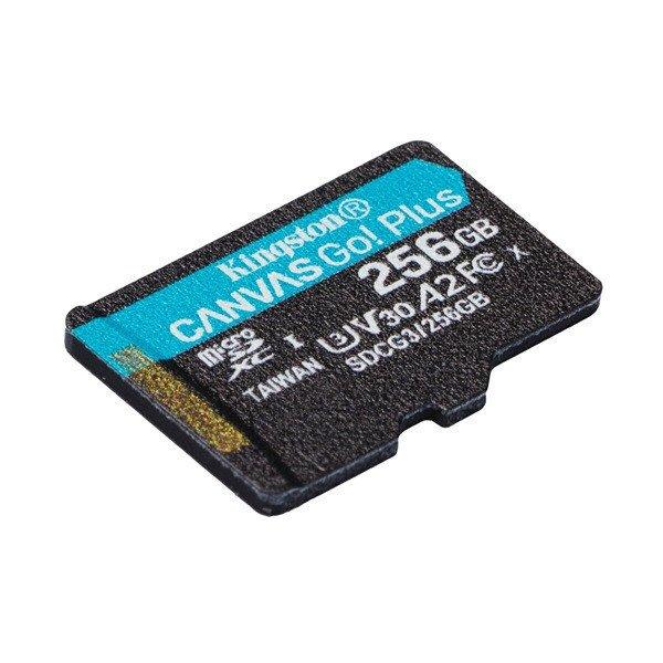 KINGSTON Memóriakártya MicroSDXC 256GB Canvas Go Plus 170R A2 U3 V30 Adapter
nélkül