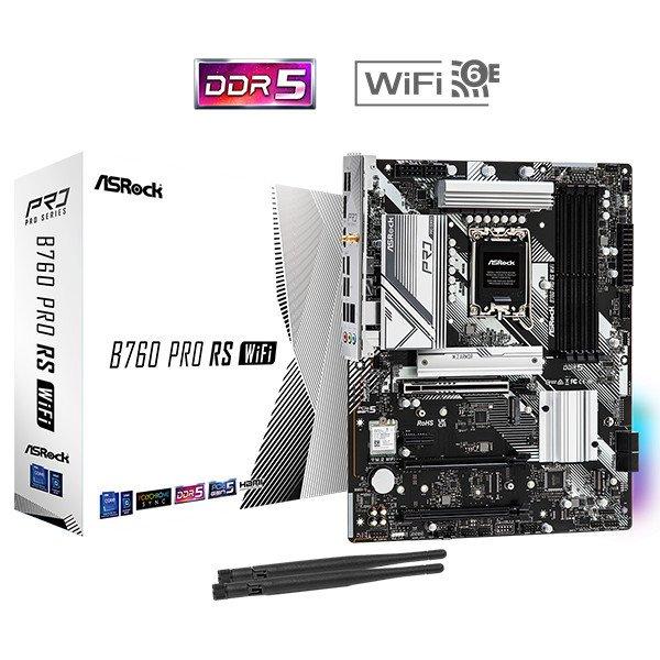 ASROCK Alaplap S1700 B760 PRO RS WIFI INTEL B760, ATX