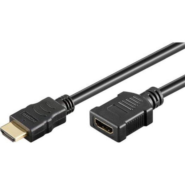 Goobay HDMI 2.0 -> HDMI 2.0 M/F video kábel hosszabbító 20m fekete