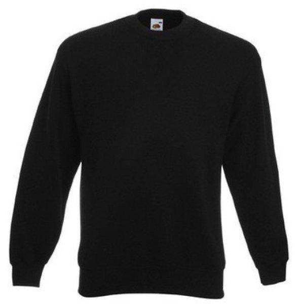 Fruit of the Loom 62-202 kereknyakú pulóver BLACK XXXl 