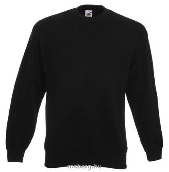 Fruit of the Loom 62-202 kereknyakú pulóver FEKETE S-XXL
