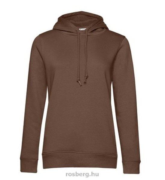 B&C WW34B női Organic INSPIRE kapucnis pulóver XS-XL MOCHA