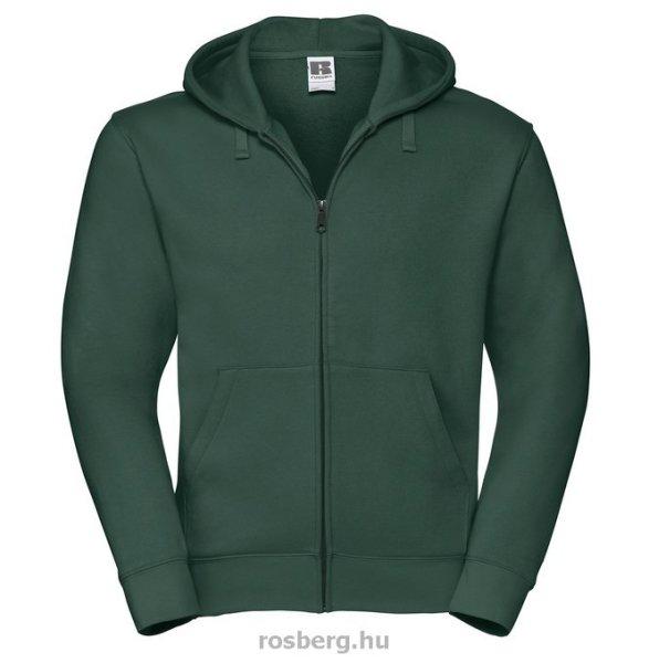 RUSSEL 0R266M Authentic kapucnis, cipzáros pulóver BOTTLE GREEN S-XXL